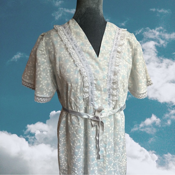 Ballet New York vintage housecoat style pajama comfy relaxed fit full le… - Picture 1 of 7